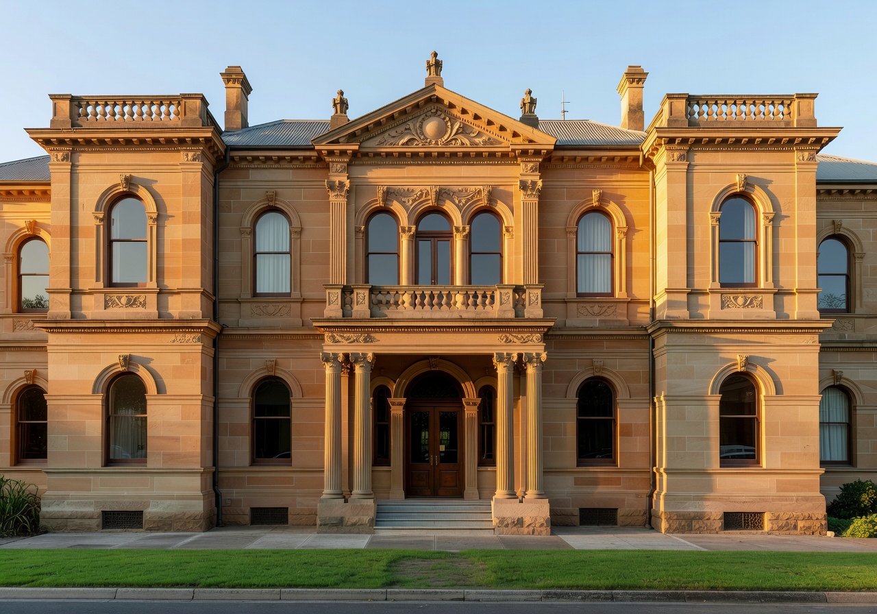 Beautiful heritage building facade in Brisbane